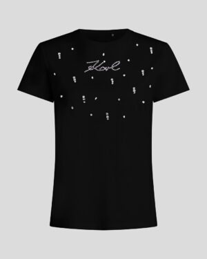 KARL LAGERFELD CAMISETA CON PEDRERÍA KARL SIGNATURE