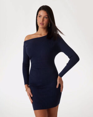 GUESS VESTIDO ASIMÉTRICO AZUL