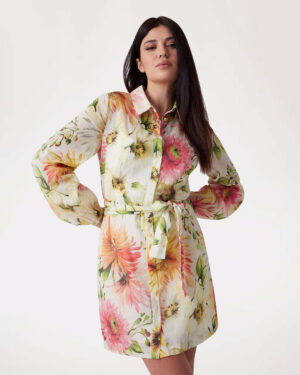 GUESS VESTIDO CAMISERO ESTAMPADO FLORAL